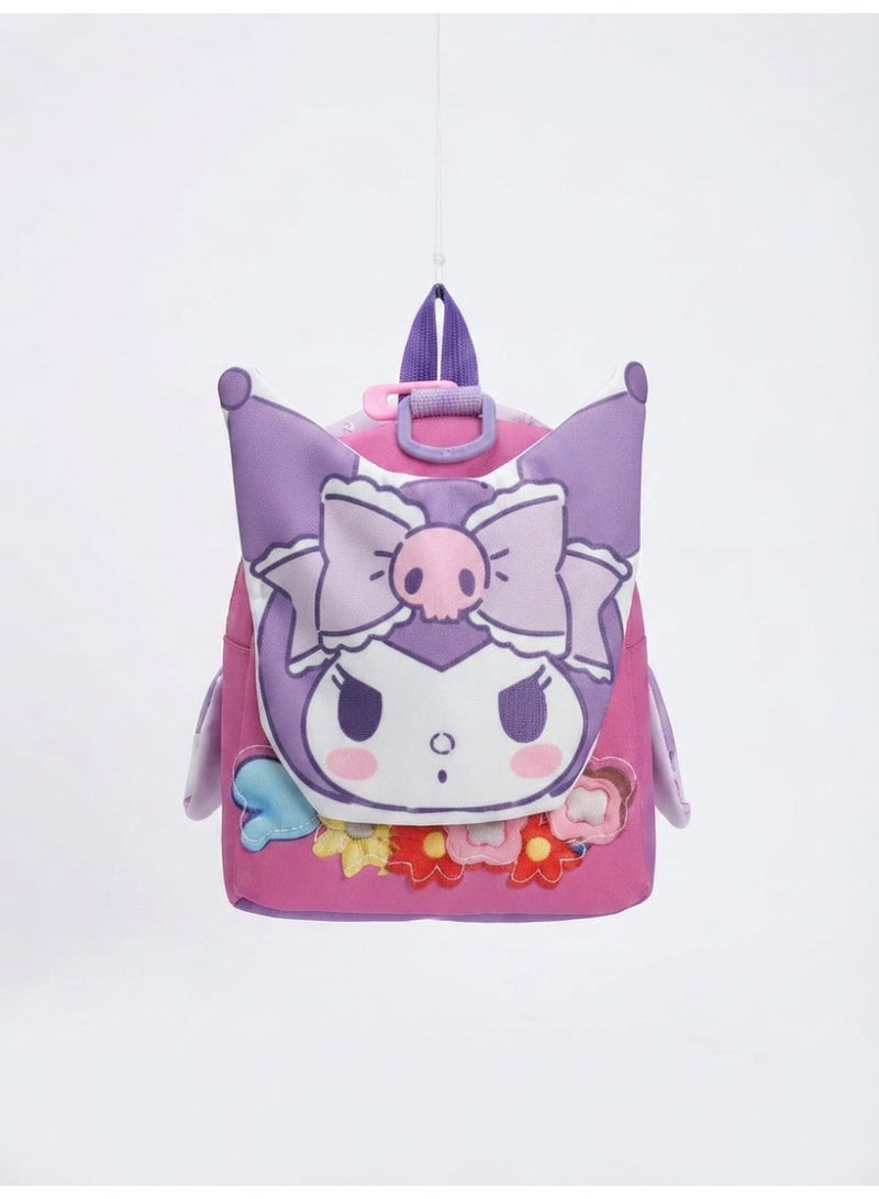 3D Kuromi Kids & Baby Travel Duffle Bag (Purple) | Cute Character Travel & Sports Holdall Bag with Padded Details - Image 2