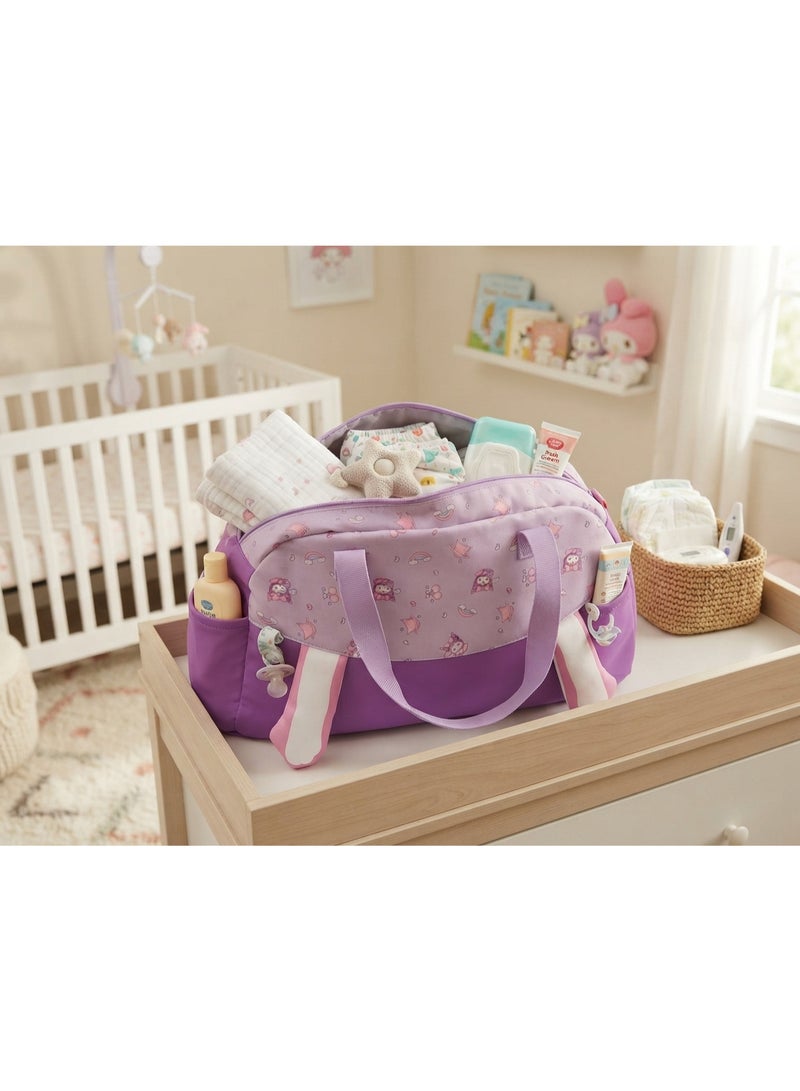3D Kuromi Kids & Baby Travel Duffle Bag (Purple) | Cute Character Travel & Sports Holdall Bag with Padded Details - Image 3