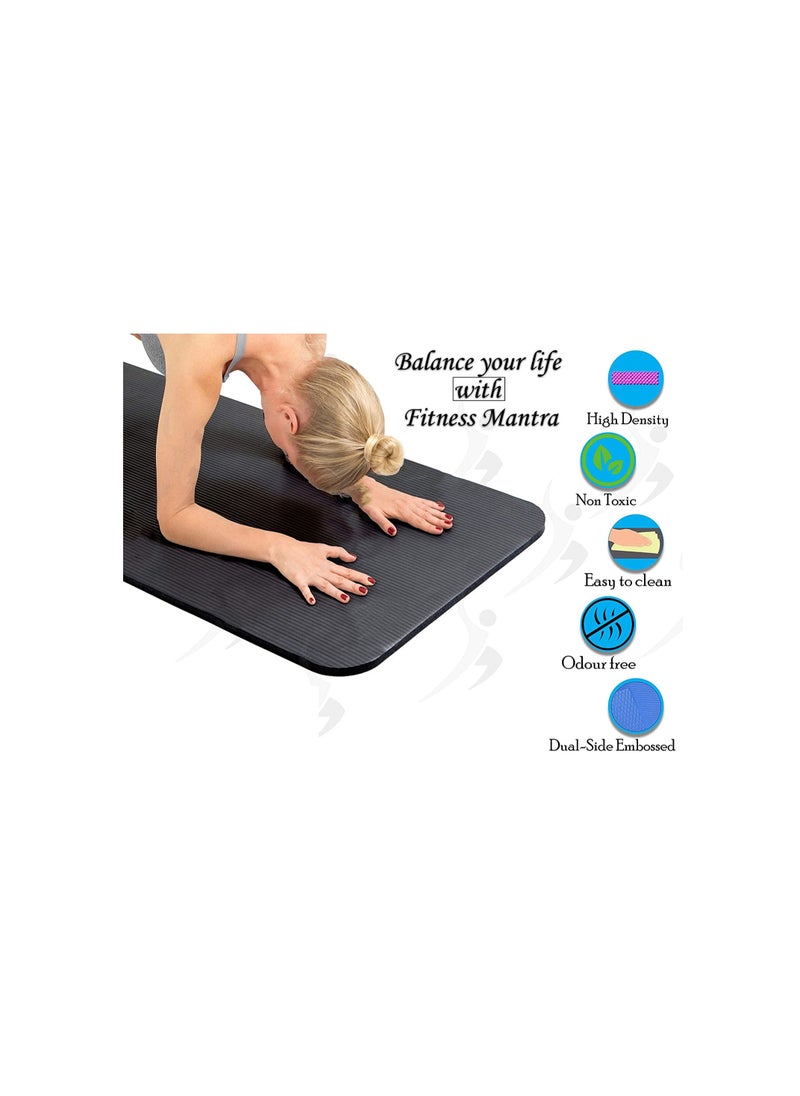 Spall Yoga Mat with Strap Included 6MM Thick Non Slip Fast Drying  Professional Waterproof Ideal for Fitness Home Gym Workouts Both Men and Women  - Image 3