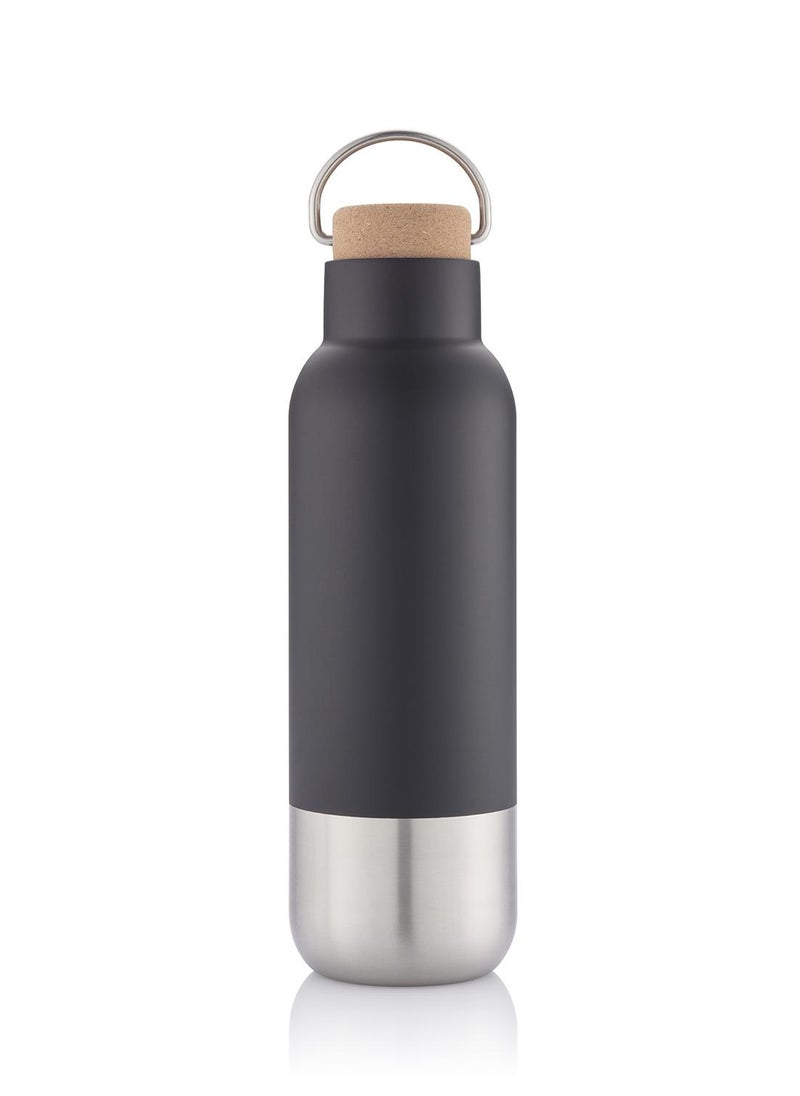 Hans Larsen AVERSA - Hans Larsen RCS Recycled Stainless Steel Insulated Water Bottle - Black  - Image 2
