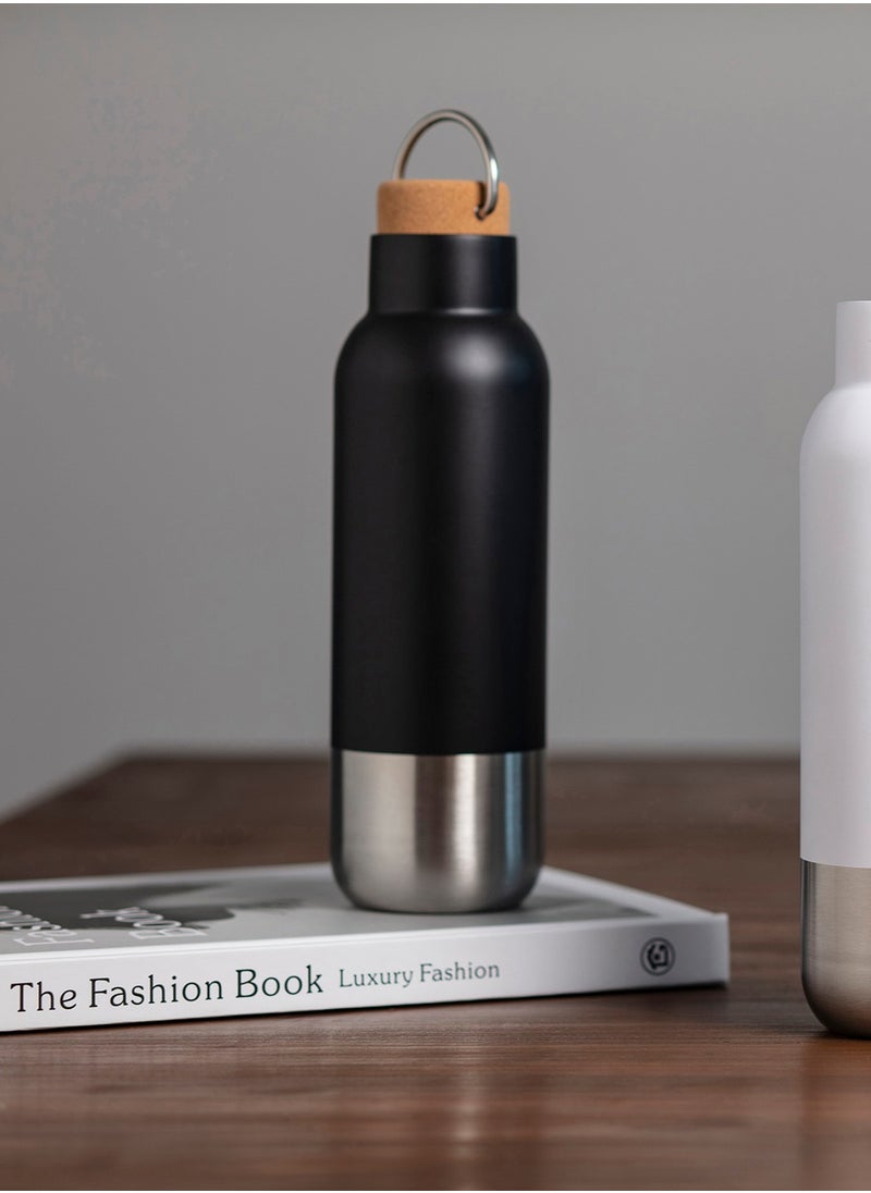 Hans Larsen AVERSA - Hans Larsen RCS Recycled Stainless Steel Insulated Water Bottle - Black  - Image 1
