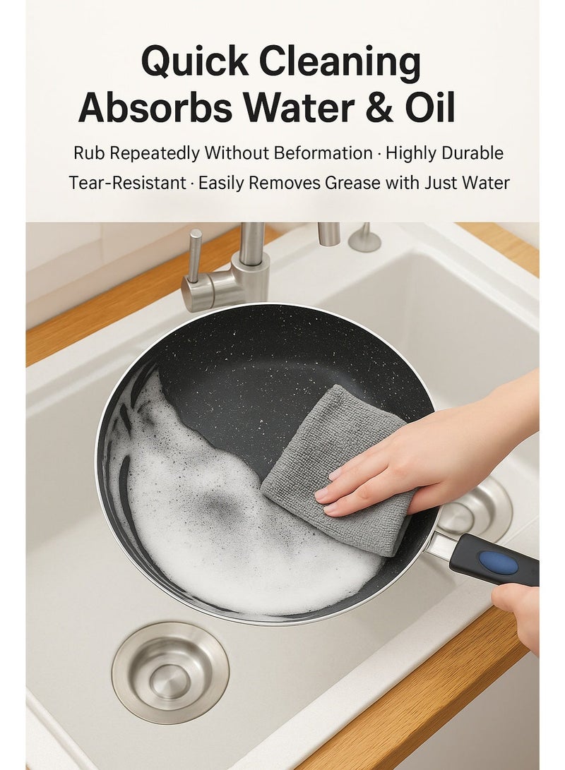 20 pcs Microfiber Cleaning Cloths with a Box, Multi-purpose Oil-Absorbing dish Towels, Reusable & Hygienic for Home, Kitchen, Windows & Car Polishing, Drying, Buffing & Detailing - Image 4