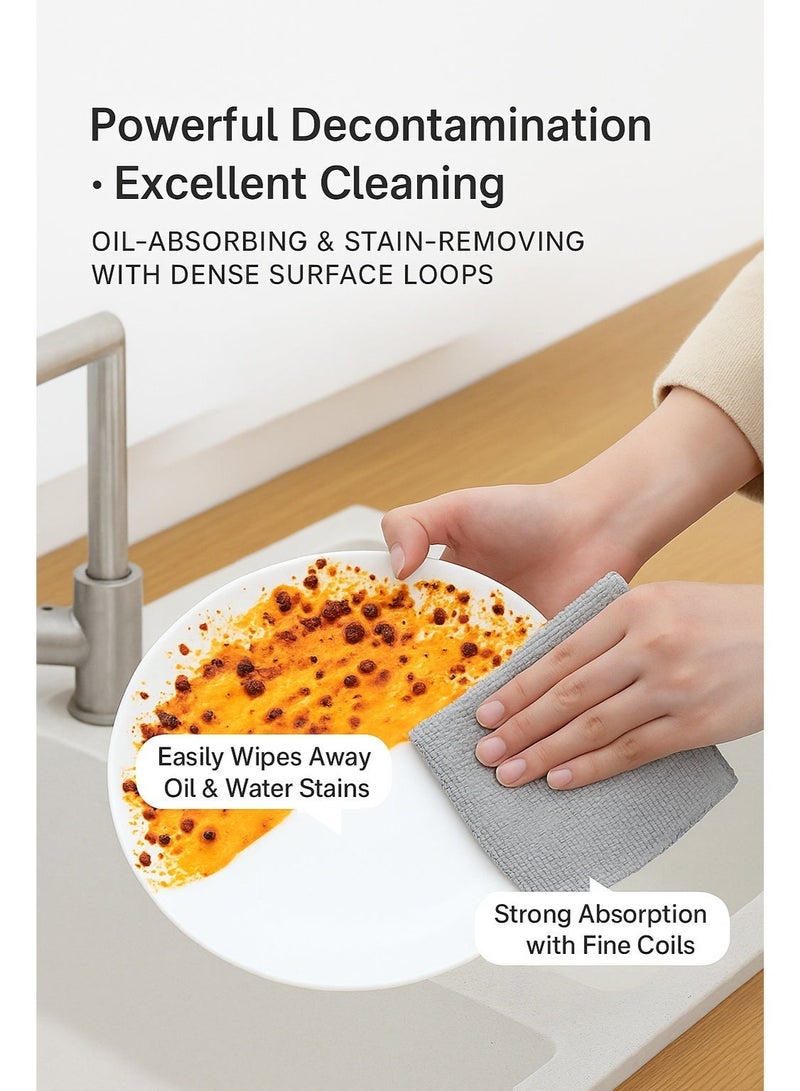 20 pcs Microfiber Cleaning Cloths with a Box, Multi-purpose Oil-Absorbing dish Towels, Reusable & Hygienic for Home, Kitchen, Windows & Car Polishing, Drying, Buffing & Detailing - Image 4
