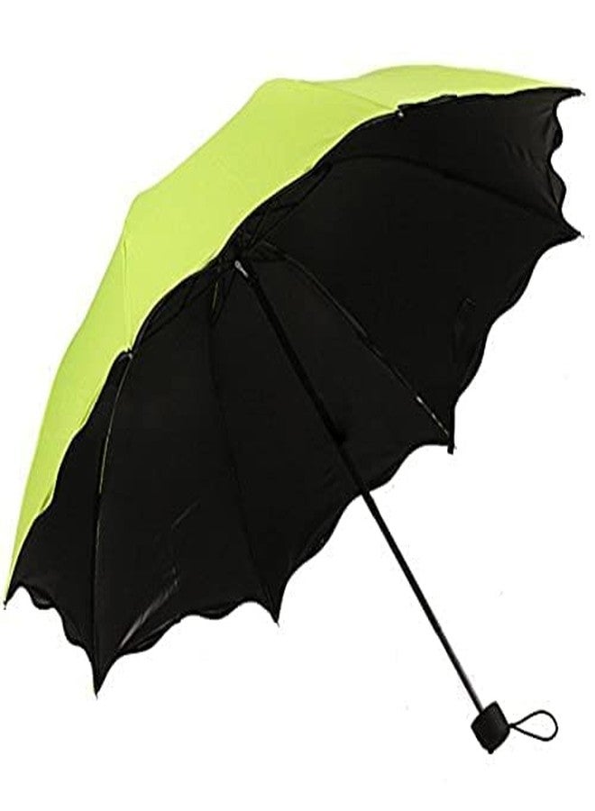 Packcy Fancy Water Magic Print Umbrella - UV Proof Automatic Open Close 3 Fold Wind Resistant Umbrella for Sun & Rain (Color Changing Design) - Image 1