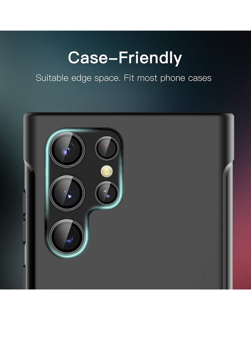 ELTRAZONE Camera Lens Protector for Samsung Galaxy S23 Ultra 5G 6.8-Inch, 9H Tempered Glass Metal Individual Ring Cover, Easy Installation Tray, HD Clear, Set of 5 - Image 5