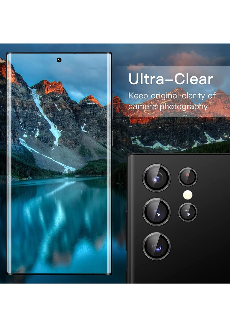 ELTRAZONE Camera Lens Protector for Samsung Galaxy S23 Ultra 5G 6.8-Inch, 9H Tempered Glass Metal Individual Ring Cover, Easy Installation Tray, HD Clear, Set of 5 - Image 2