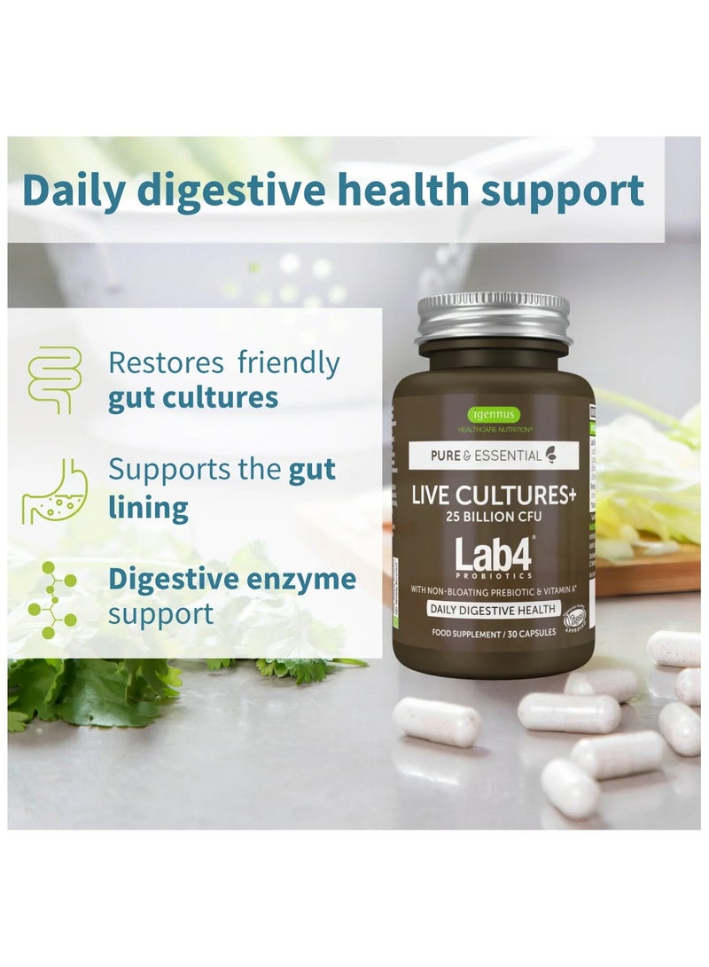 Igennus Live Cultures+ Lab4 Probiotics & Non-bloating Prebiotic - Image 2