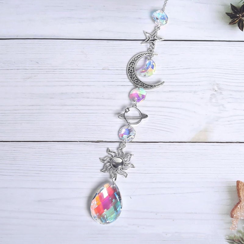 Ekhasa Nostrae by Ekhasa Crystal Sun Catcher Hanging with Glass and Metal Pendants for Windows, Home, Garden, Party, & Wedding Decorations Decor | Fengshui Vastu Crystal Suncatcher Hanging Items - Image 1