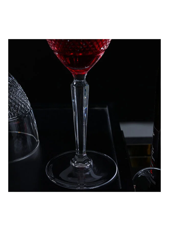 DANUBE HOME Rcr Brillante 6-Piece Crystal Glass Goblet Set - 29 Cl Crystal Cocktail Barware Cups Modern Houseware Drinking Glasses - White