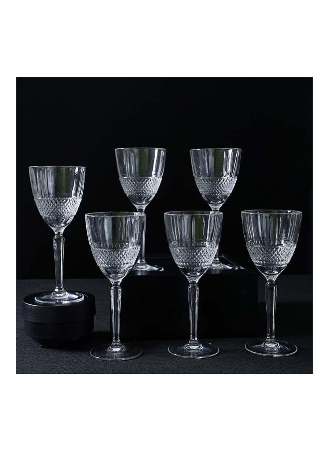 DANUBE HOME - Rcr Brillante 6-Piece Crystal Glass Goblet Set - 29 Cl Crystal Cocktail Barware Cups Modern Houseware Drinking Glasses - White - Image 1