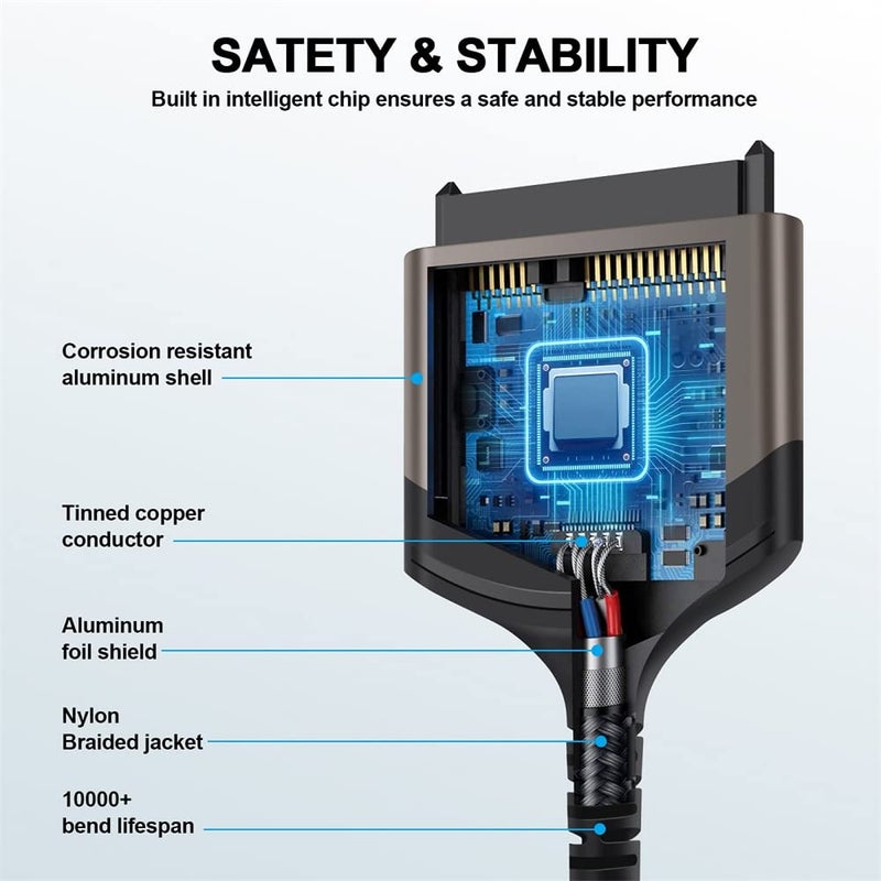 5 جيجابت في الثانية كابل محول USB 3.0 Type-A إلى SATA 22-Pin لمحرك الأقراص الصلبة 2.5 بوصة SSD - Image 2