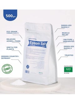 Epsom Salt (Epsom Salt) 100% Pure - 500g - pzsku/Z698B4F478F6CAC2BA1ACZ/45/_/1719782672/5f9e932f-46f0-4dd0-8c7c-b6564dae6a00