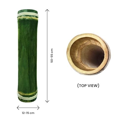 Gachwala Bamboo Vase, Hand Crafted for Home Decor & Gardening, Plantation and Decoration, Shiny Wooden Finish Home Aesthetic (Approx 20 Inches Height) - B-16 - Image 3