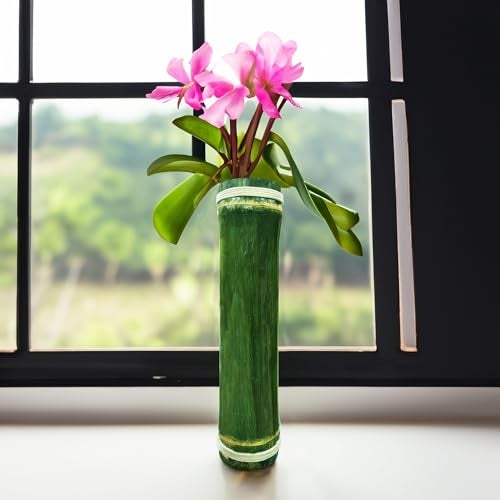 Gachwala Bamboo Vase, Hand Crafted for Home Decor & Gardening, Plantation and Decoration, Shiny Wooden Finish Home Aesthetic (Approx 20 Inches Height) - B-16 - Image 4