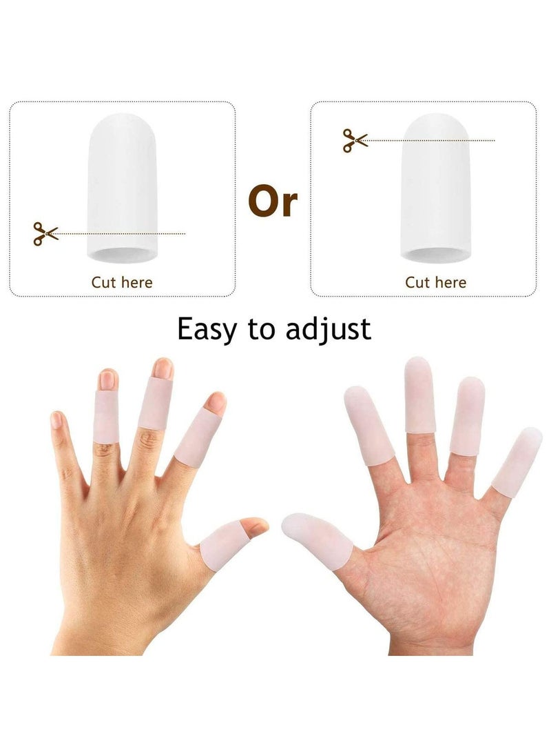 Y&D 10 Pieces Gel Finger Protector Cots Silicone Cover Cap Sleeves Support for Cracking Trigger  - Image 3