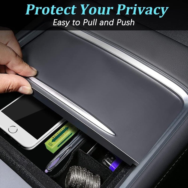 Luckam صينية تنظيم وحدة التحكم المركزية، تناسب 2021 2022 تسلا موديل 3/Y صندوق تخزين مسند الذراع درج حاوية ملحقات تسلا موديل 3 موديل Y أجزاء داخلية - Image 3