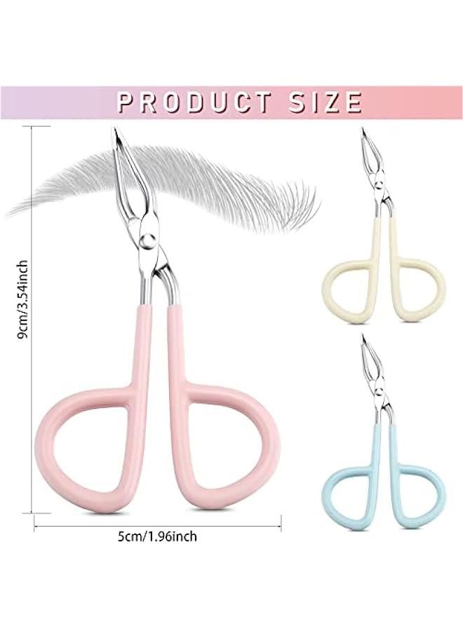 بي دبليو اس جاي ملقط للحواج والرموش م الستالس ستيل المزود مقض على شكل مقص  مجموعة أدوات يدوية للعاية الجسم وتشذي الحواج 3 قطع - Image 5