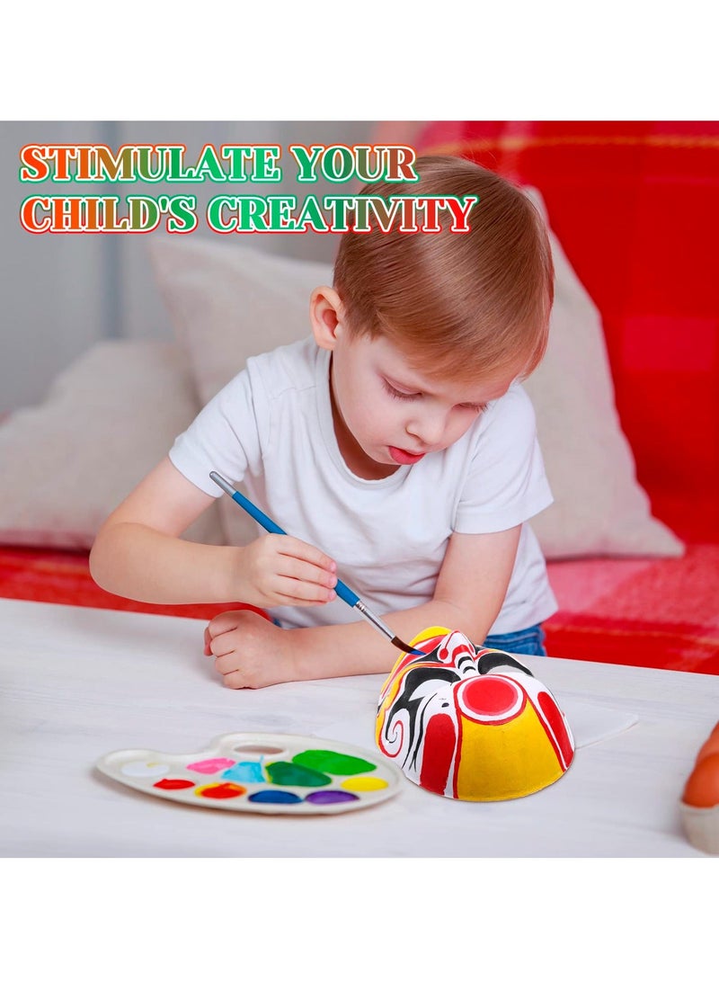 14 قطعة من أقنعة الورق المعجن الفارغة، قناع تنكري أبيض DIY، قناع فني DIY كامل الوجه، قناع تنكري من الورق الأبيض لحفلات الكرنفال/التنكر/الحفلات/الحفلات التنكرية/العروض المسرحية - Image 4