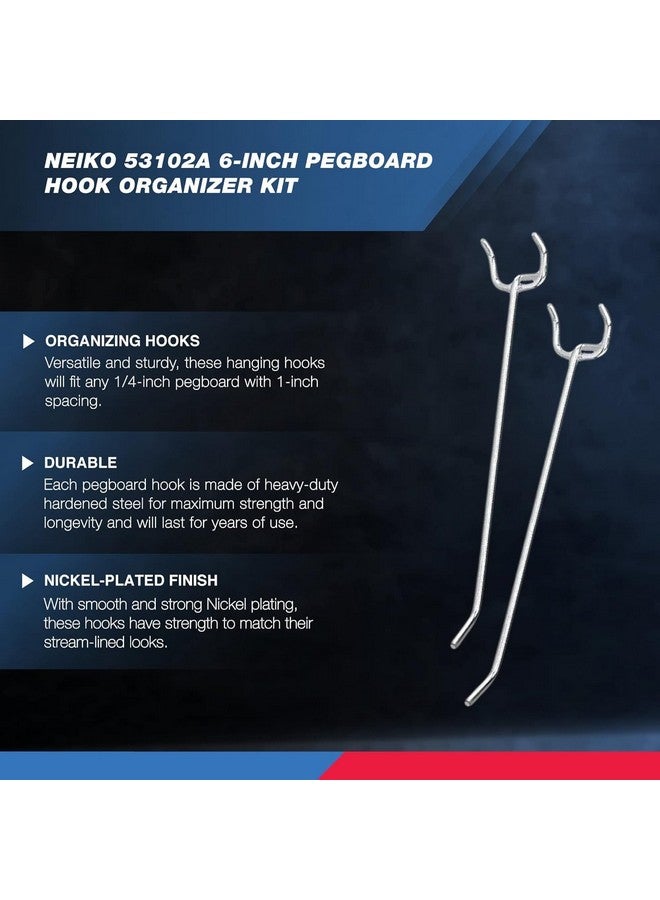 نيكو مجموعة تنظيم خطافات نيكو 53102A، 6 بوصات، 50 خطافًا، لتنظيم المرآب، مثالية للتعليق على الحائط والرفوف، وتخزين الأدوات، وتنظيم الحرف اليدوية - Image 2