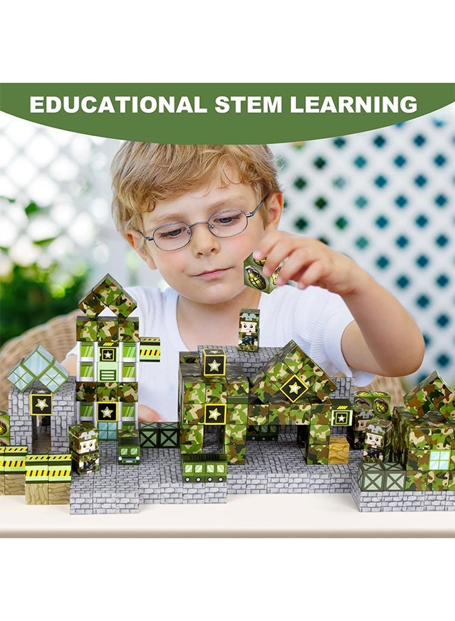 Beauenty 132PCS Magnetic Blocks for Boys & Girls Age 3-8, STEM Montessori Sensory Toys for Toddlers, Gifts for 3+ Years Old Kids, 2CM  Magnetic Building Cubes Must Haves Construction Toys - Image 2