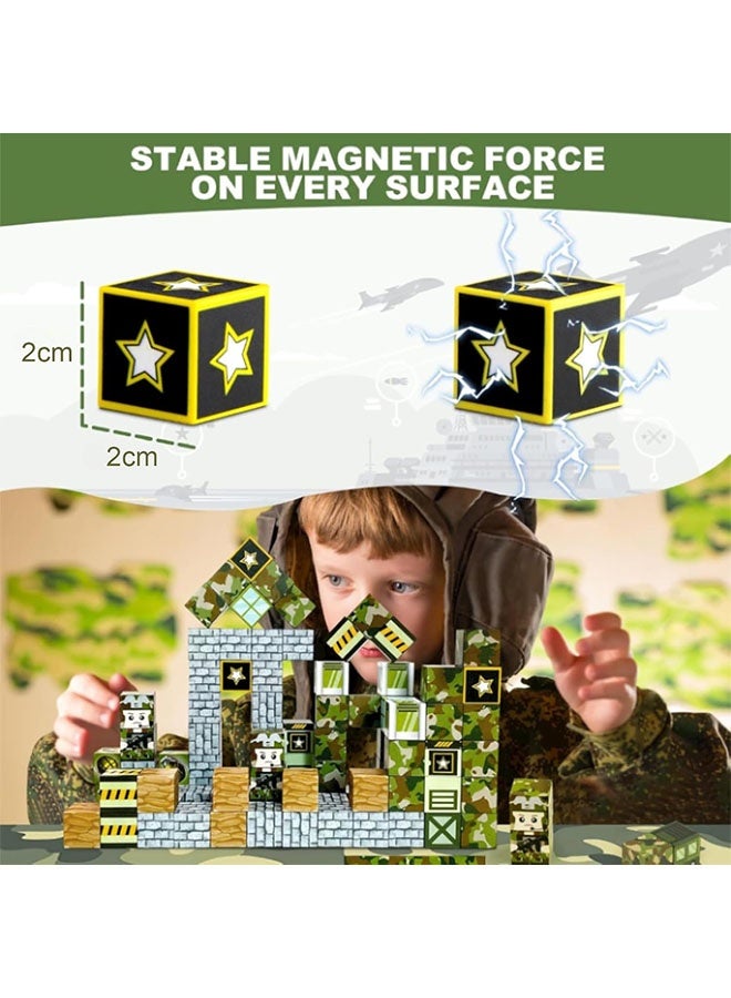 Beauenty 132PCS Magnetic Blocks for Boys & Girls Age 3-8, STEM Montessori Sensory Toys for Toddlers, Gifts for 3+ Years Old Kids, 2CM  Magnetic Building Cubes Must Haves Construction Toys - Image 3