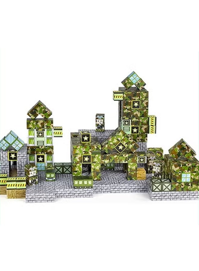 Beauenty 132PCS Magnetic Blocks for Boys & Girls Age 3-8, STEM Montessori Sensory Toys for Toddlers, Gifts for 3+ Years Old Kids, 2CM  Magnetic Building Cubes Must Haves Construction Toys - Image 1