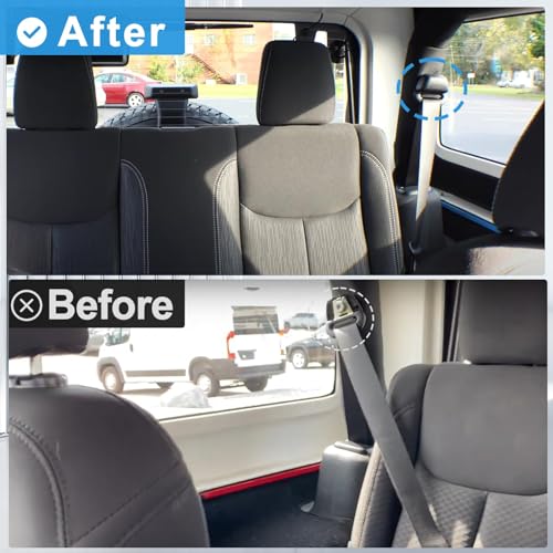 HIMARKLIF Row Rear Seat Belt Turning Loop Cover Compatible with Jeep Wrangler JK 2011-2018 Replace#：5HU37DX9AC - Image 3