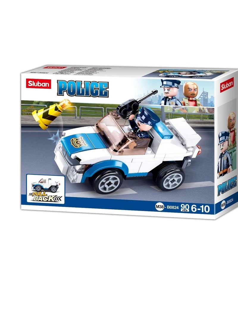 Sluban Sluban - Police P/B Police Car 90 Pieces - M38-B0824  - Image 1