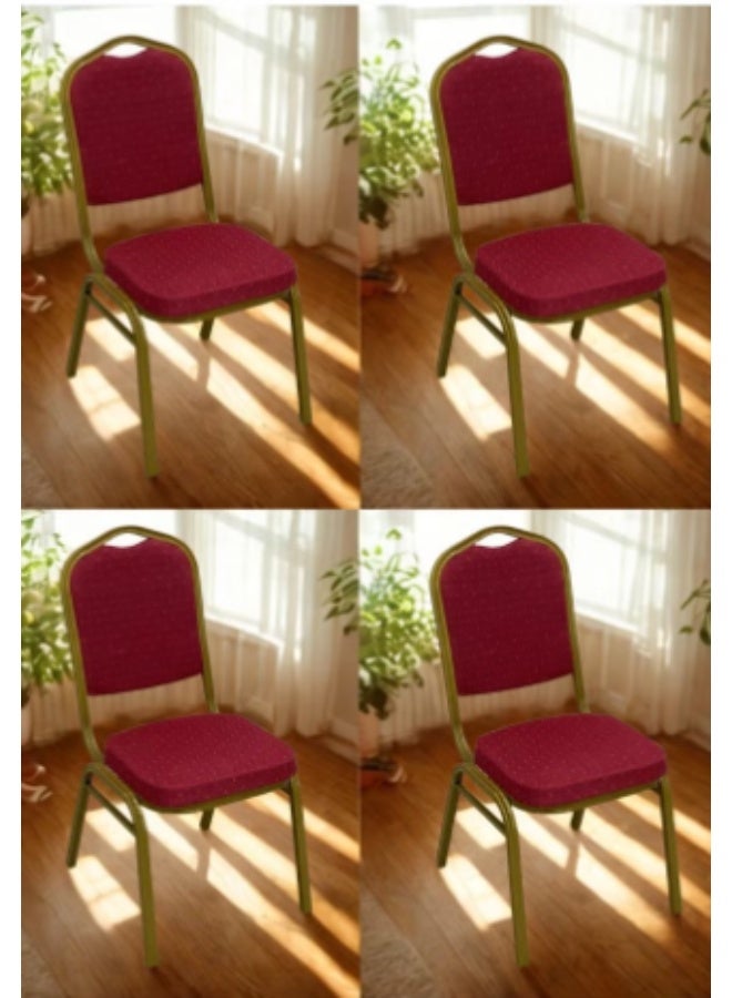 Dining chair set of 4 chairs, one chair with a memory foam seat and sturdy steel legs for the dining room/kitchen - Image 3
