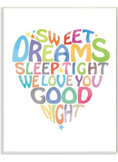 Stupell Industries Stupell Industries The Kids Room by Sweet Dreams Heart Graphic Art Wall Plaque  - Image 1