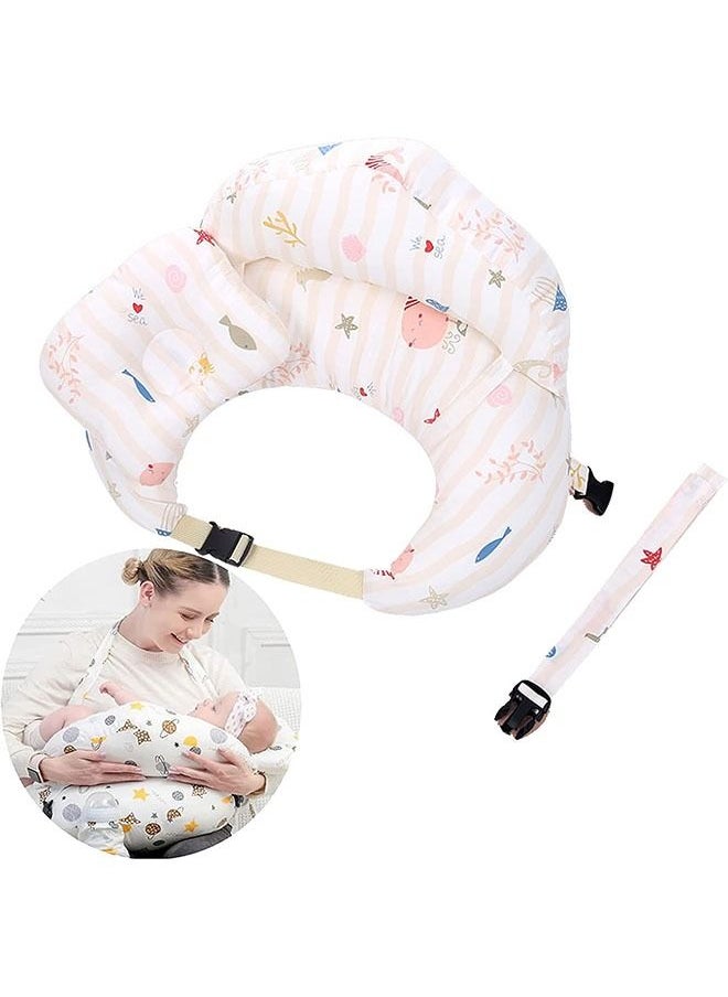 Beauenty Multipurpose Feeding Pillow Large Breastfeeding Pillows for Babies Feeding Pillow Baby Nursing Pillows Bed U-shape Pillow and Baby Lounger for Newborn  - Image 1