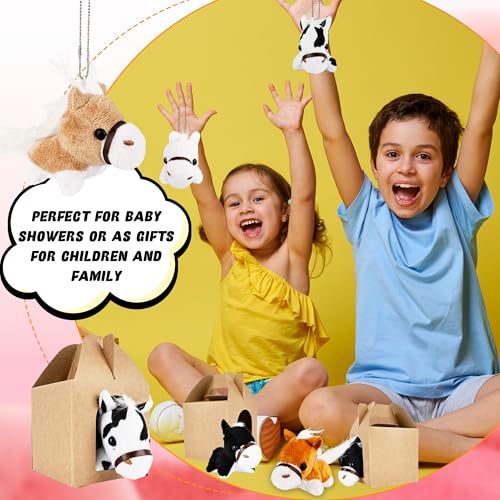 Flahard 48 Pcs Horse Party Favors Include 24 Mini Stuffed Horse Animals Toys Plush Horse Animals and 24 Foldable Boxes for Adopt a Horse Party Favors Farm Party Goodie Bag Fillers - Image 5