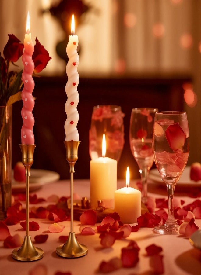 Conelist 6 Pcs 8 Inch Taper Candles Heart and Lip Candle Sticks for Bachelorette Bridal Wedding Party Baby Shower Table Cake Decor - Image 4