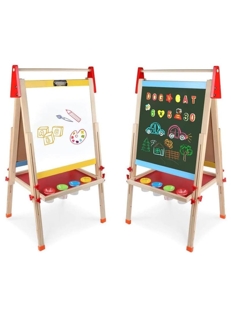 Cool Baby Style - Easel Wooden Art Easel Adjustable Standing Easel Double-Sided Drawing Easel - Image 1