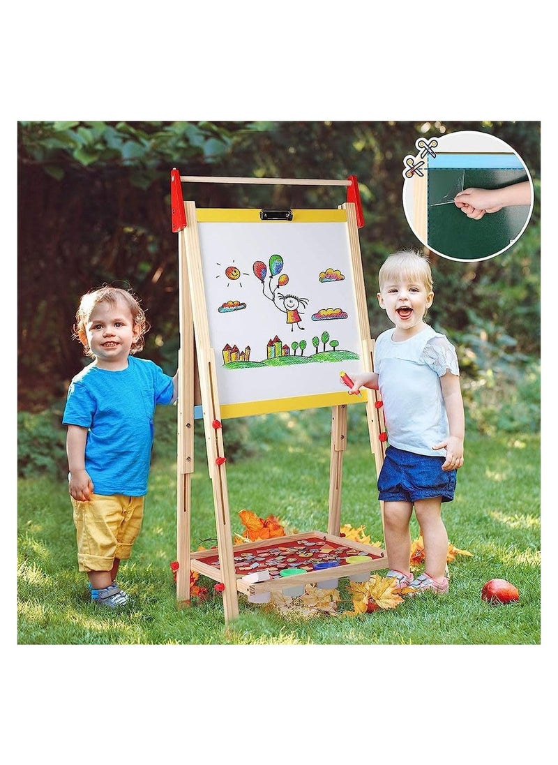 Cool Baby Style - Easel Wooden Art Easel Adjustable Standing Easel Double-Sided Drawing Easel - Image 1