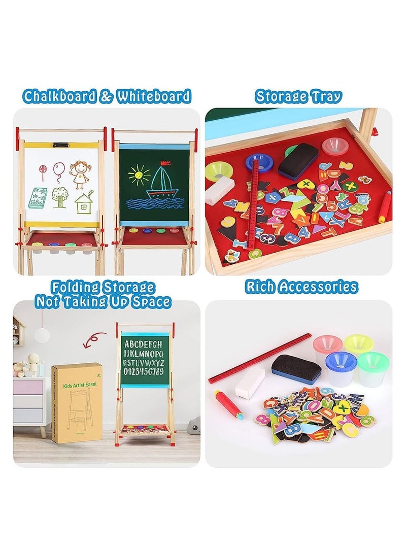 Cool Baby Style - Easel Wooden Art Easel Adjustable Standing Easel Double-Sided Drawing Easel - Image 1