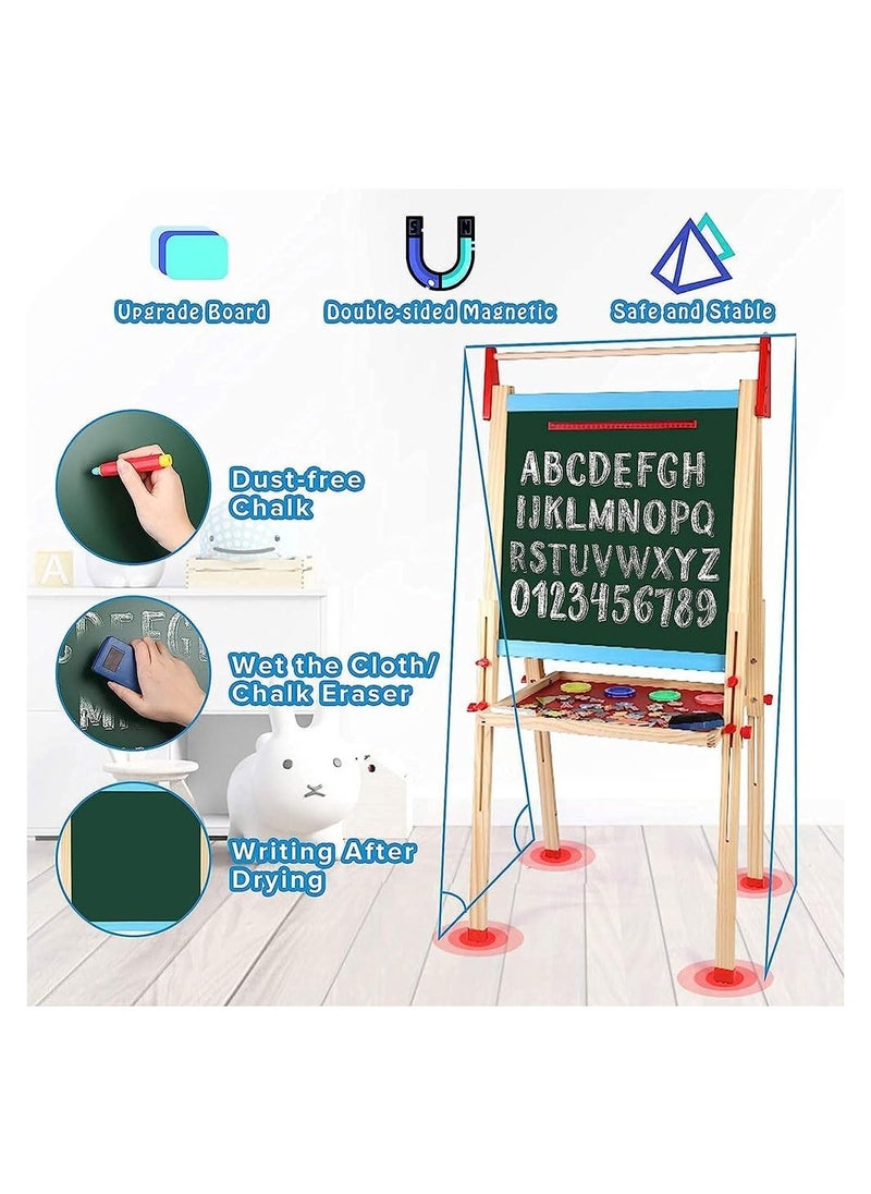 Cool Baby Style - Easel Wooden Art Easel Adjustable Standing Easel Double-Sided Drawing Easel - Image 1