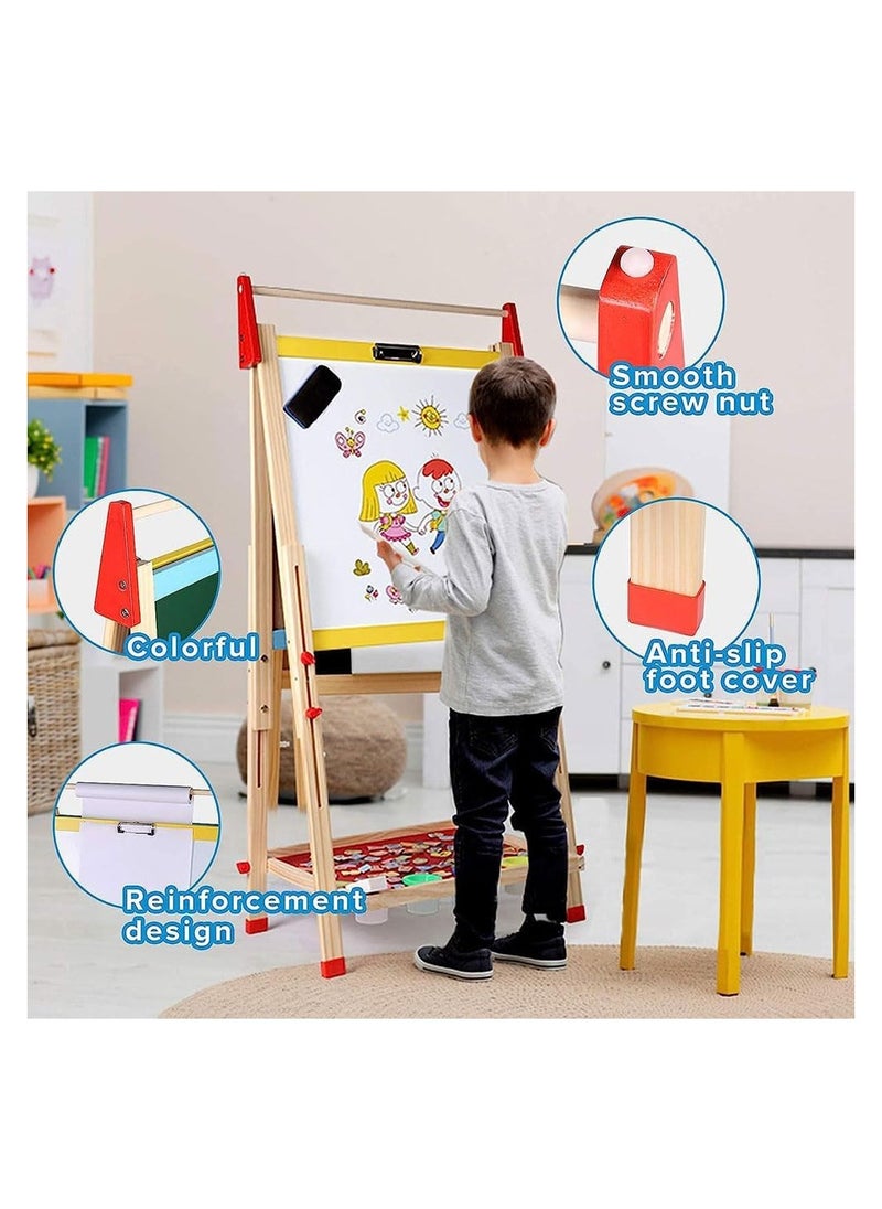 Cool Baby Style - Easel Wooden Art Easel Adjustable Standing Easel Double-Sided Drawing Easel - Image 1