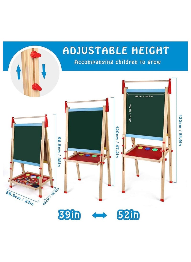 Cool Baby Style - Easel Wooden Art Easel Adjustable Standing Easel Double-Sided Drawing Easel - Image 1