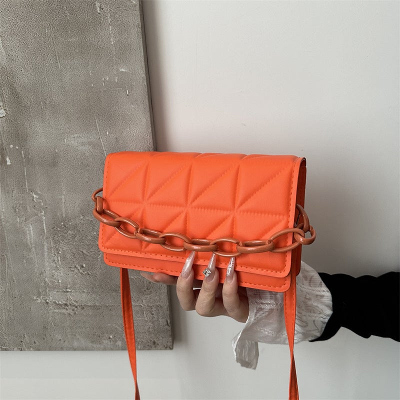 Rhombic Simple Casual All-Match Fashion New Style Western Style Crossbody Bag Women'S Design Sense Niche Personality Korean Style Popular - Image 2