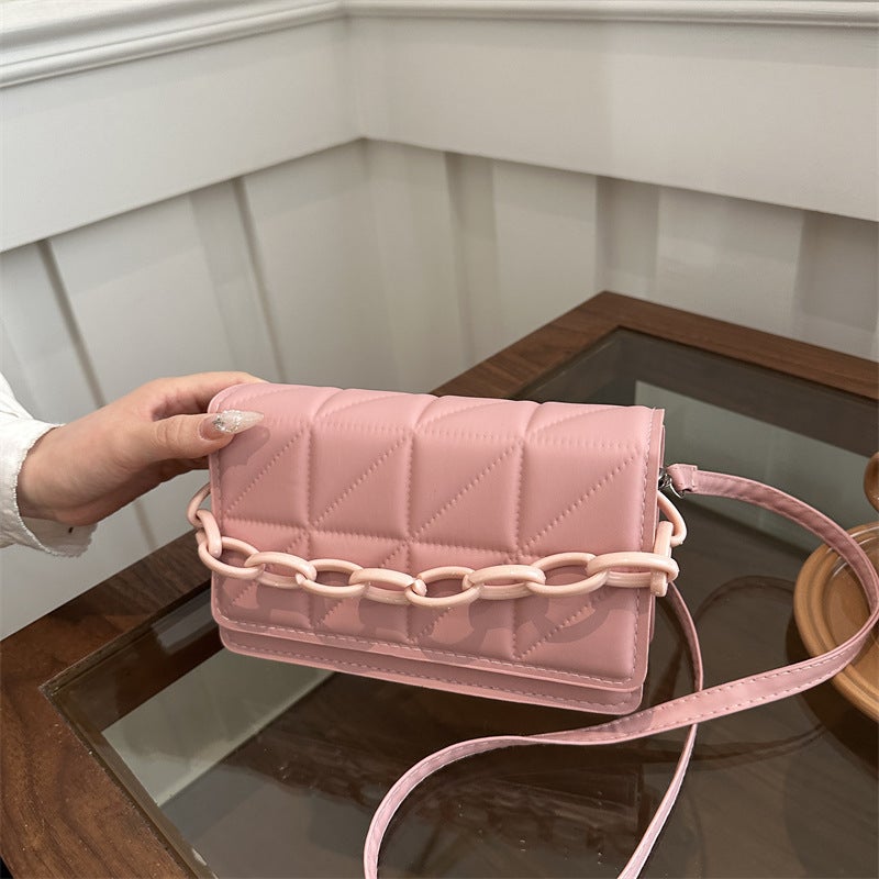 Rhombic Simple Casual All-Match Fashion New Style Western Style Crossbody Bag Women'S Design Sense Niche Personality Korean Style Popular - Image 5