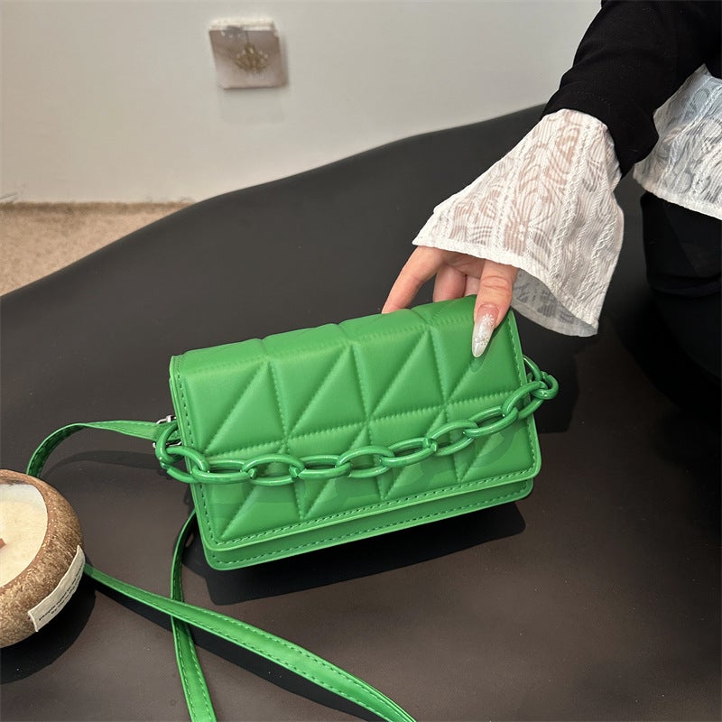 Rhombic Simple Casual All-Match Fashion New Style Western Style Crossbody Bag Women'S Design Sense Niche Personality Korean Style Popular - Image 3