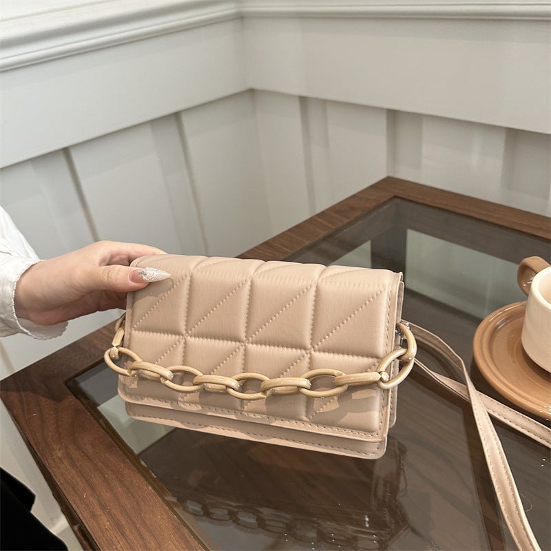 Rhombic Simple Casual All-Match Fashion New Style Western Style Crossbody Bag Women'S Design Sense Niche Personality Korean Style Popular - Image 4