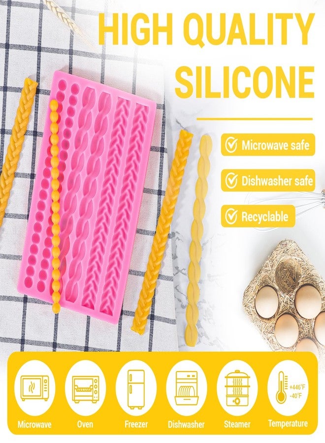 Beasea قالب سيليكون من بيسيا لتزيين الكيك، قالب عجينة الفطائر، قالب دانتيل لؤلؤي، أداة خبز يدوية، حافة وردية، قالب حبل دانتيل لتزيين الشوكولاتة، الكب كيك، الحلوى، المعجنات، الجيلي - Image 4