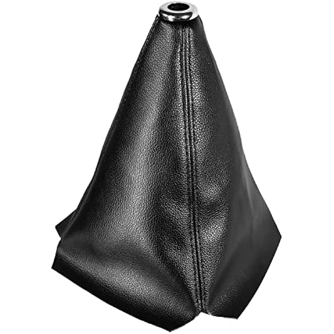 rayihni Universal Car Shift Knob dust Cover Black PU Leather ManualAuto Shifter Shift Boots Cover Black - Image 1