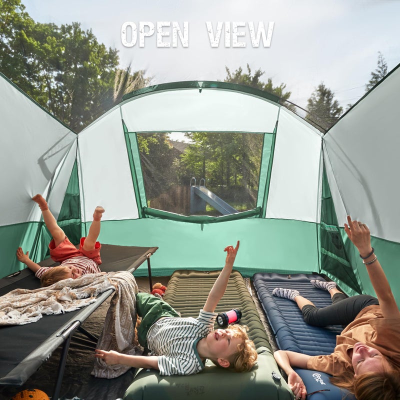Portal 6 Person Family Tent for Camping with Screen Room, Weather Resistant Tall Tent with Rainfly, Easy Setup for Family Outdoor Camping, Backyard - Image 3