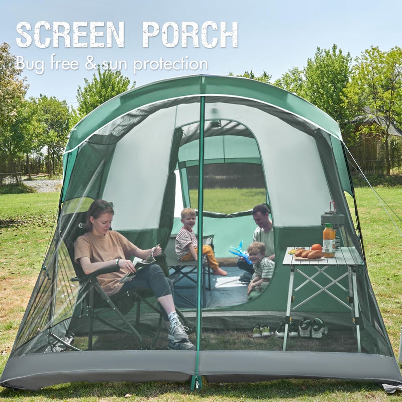 Portal 6 Person Family Tent for Camping with Screen Room, Weather Resistant Tall Tent with Rainfly, Easy Setup for Family Outdoor Camping, Backyard - Image 2
