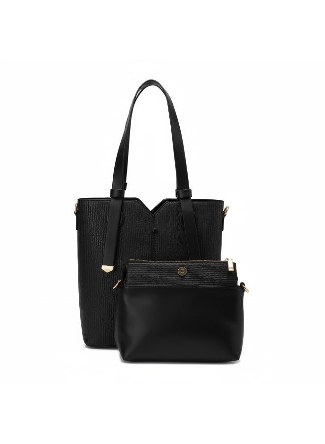 شنطة يد حريمي أنيقة متعددة الاستخدامات + شنطة داخلية – تصميم عملي عصري – خامة عالية الجودة – مناسبة للاستخدام اليومي - Image 4