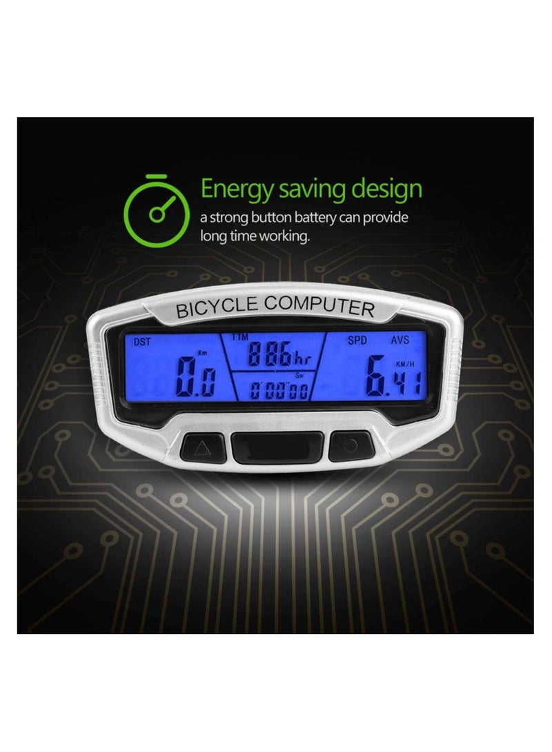 Y&D Bike Computer, Outdoor Waterproof Wired Computer Odometer Cycling Riding Accessory with Lcd Display, Supports Intelligent Backlight, Lightweight, Dustproof, Waterproof, Energy Saving(1 Pack) - Image 2