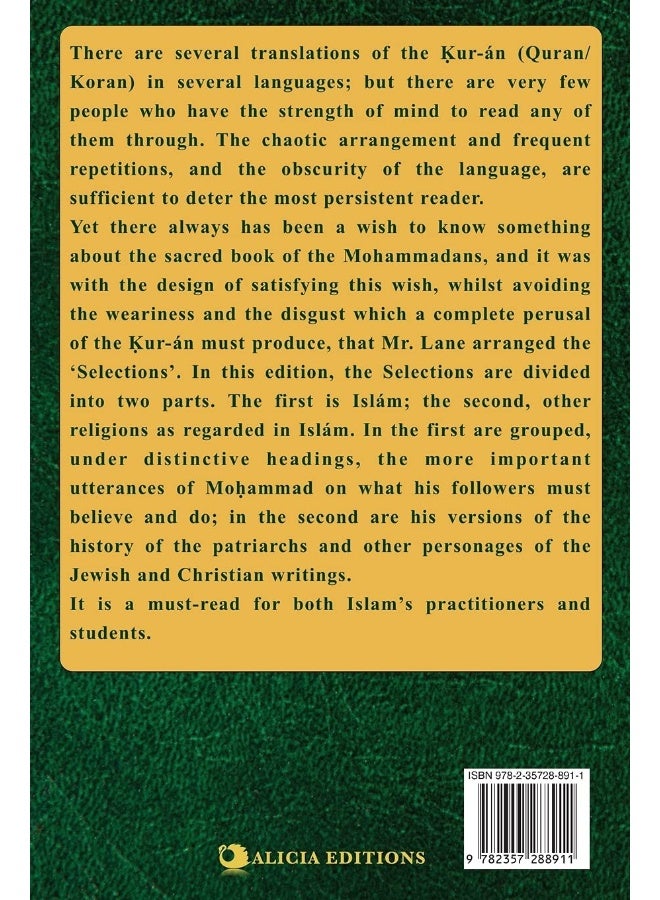 Selections from the Kur-án: A new Large Print Edition, revised and enlarged, with an introduction, by Stanley Lane Poole  - Image 2